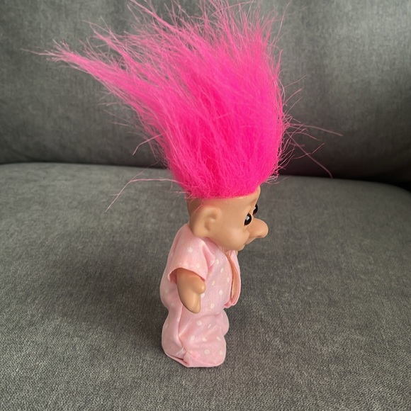 Vintage Pink Haired Pajama Party Troll Doll - Picture 5 of 8